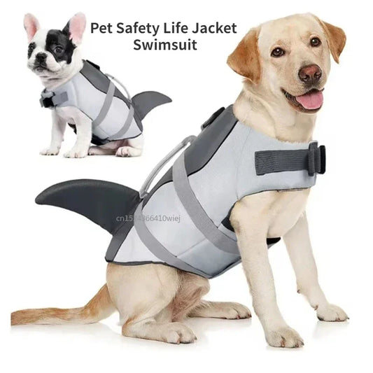 Shark Life Jacket Enhanced Buoyancy Small Dogs/Cats Swimming - Surfing