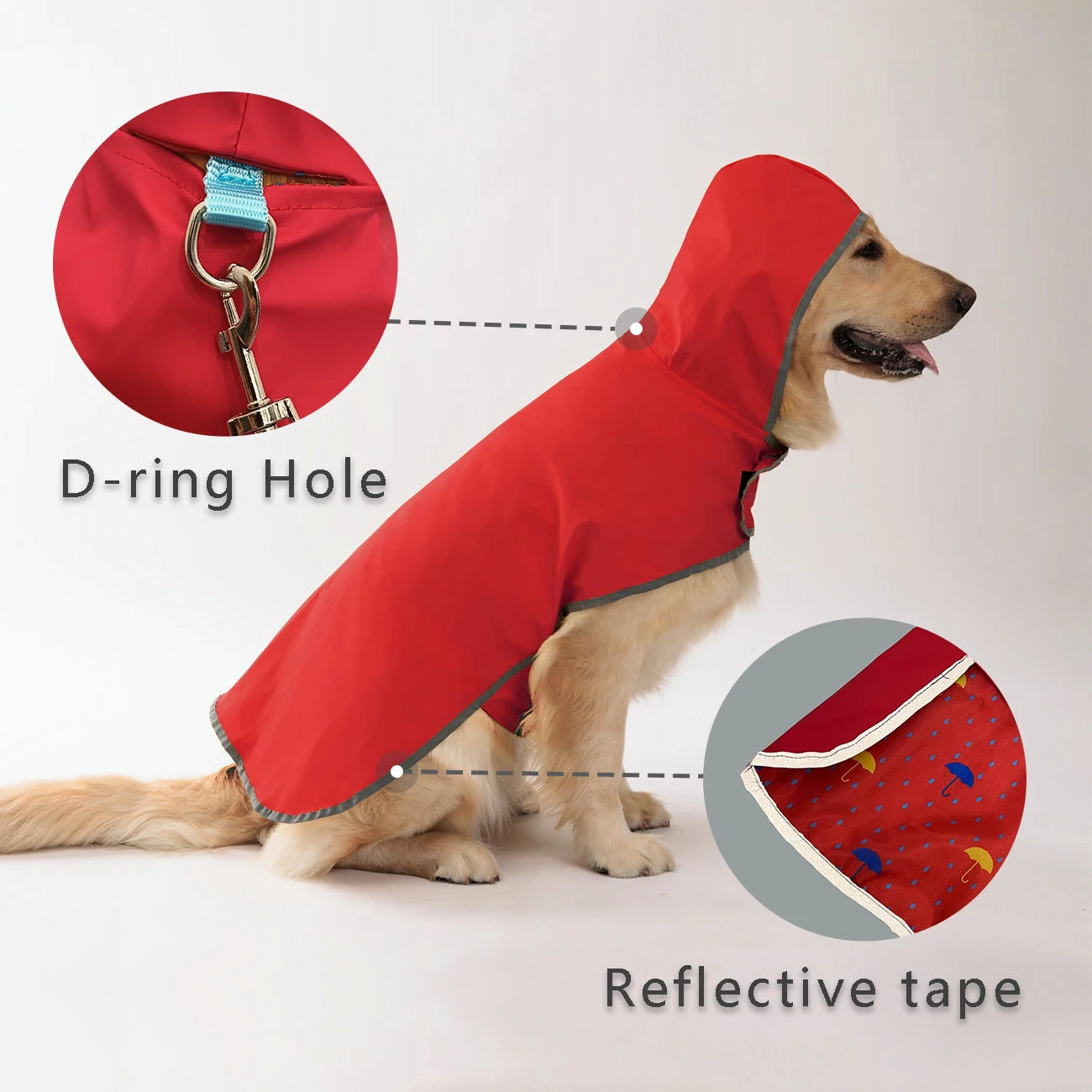 \ Raincoat: Dual-sided Waterproof Polyester Fiber Quick-Adjust Velcro Closure
