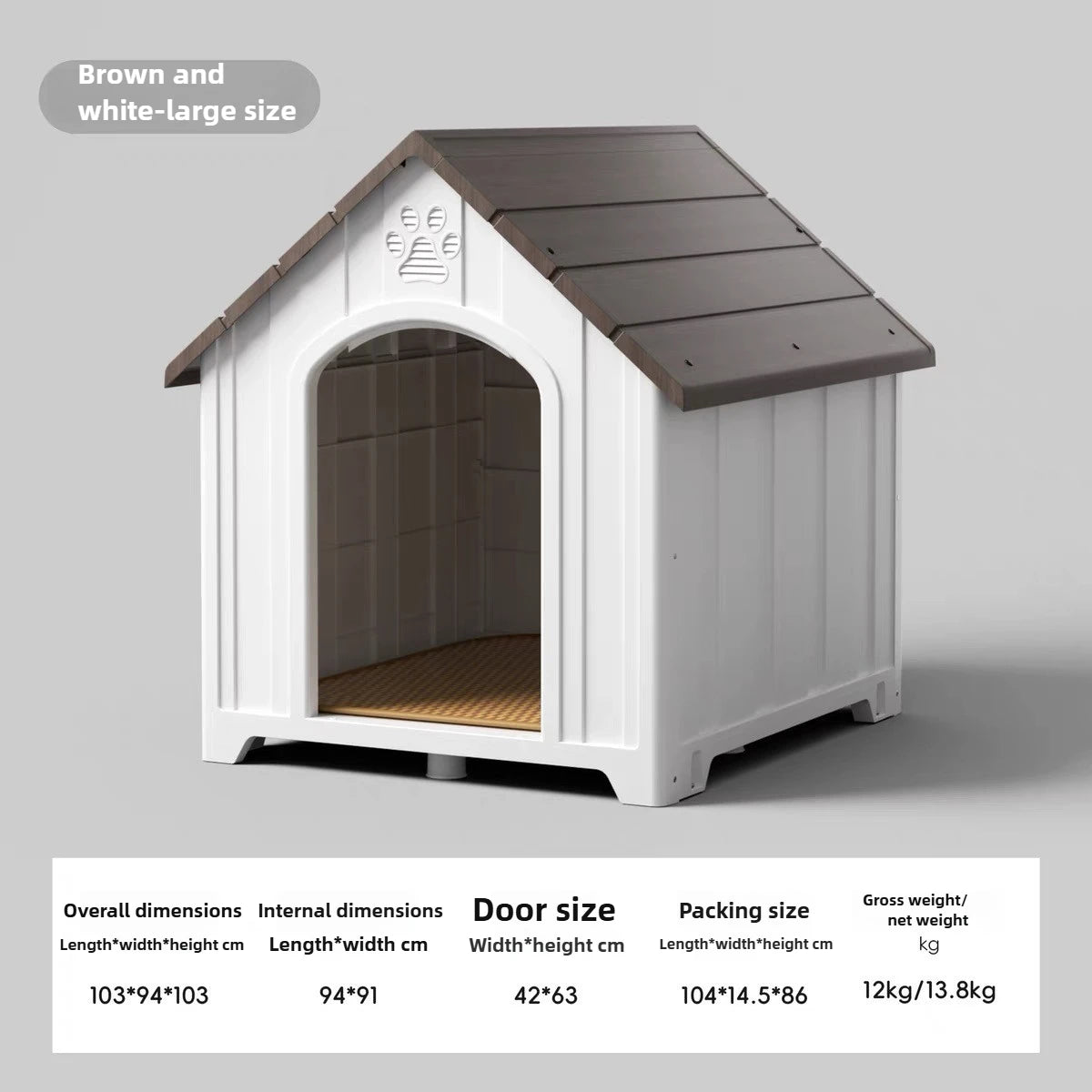 Dog House Outdoor Kennel Waterproof and Sun-proof
