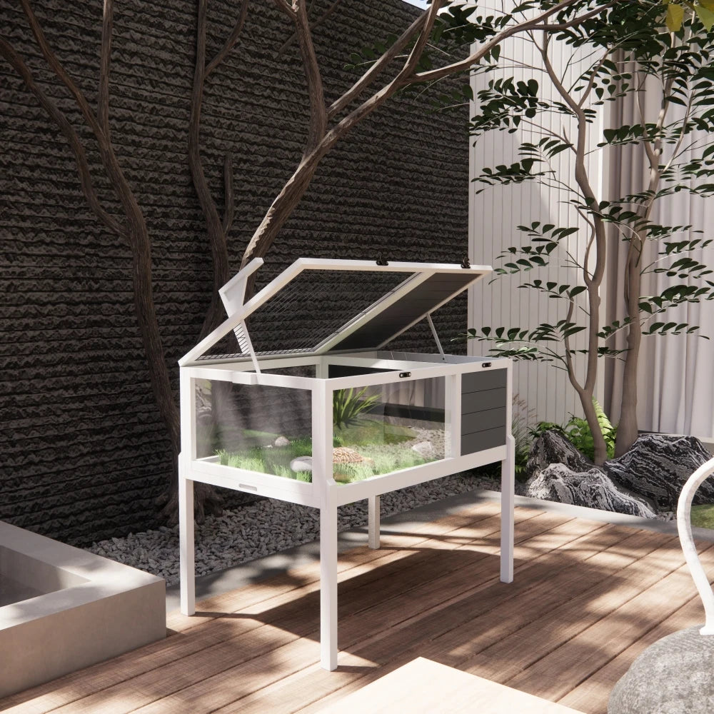 Tortoise, Reptile Cage, Small Animals, Detachable Legs, Waterproof Tray