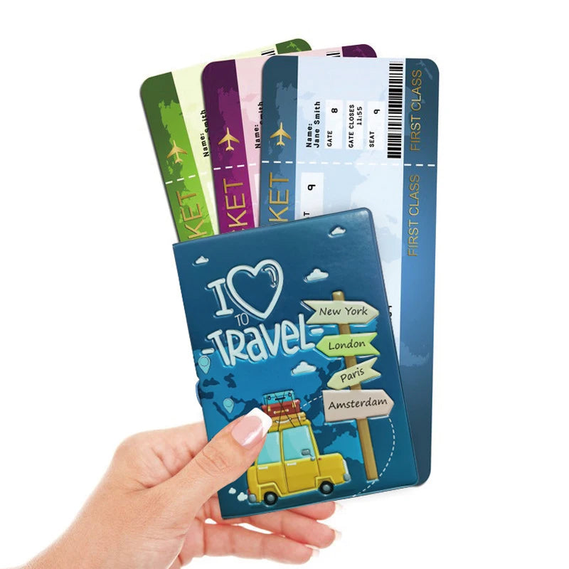 Passport Holder Ticket Invoice 10X14cm Portable Storage Bag