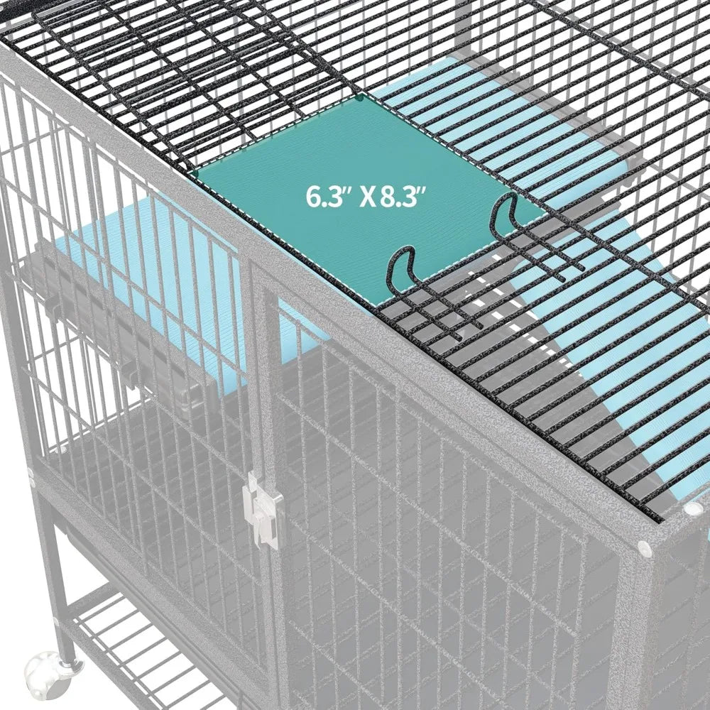 Metal 2-Tiers Small Animal Cages for Adult Rats Ferret Chinchilla Guinea Pig Large Hamster Indoor Critter Nation