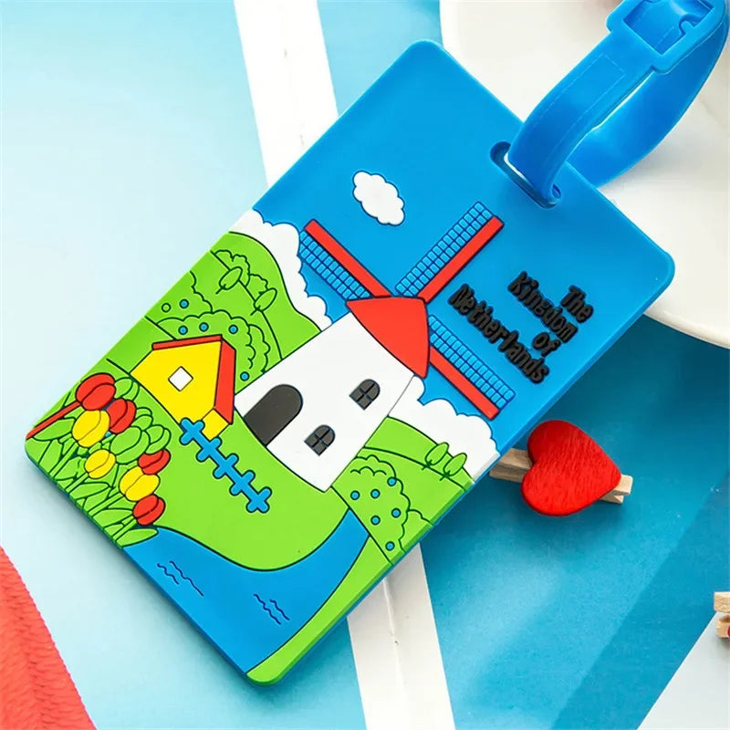 Luggage Tag Animal Cartoon Suitcase ID Address Holder