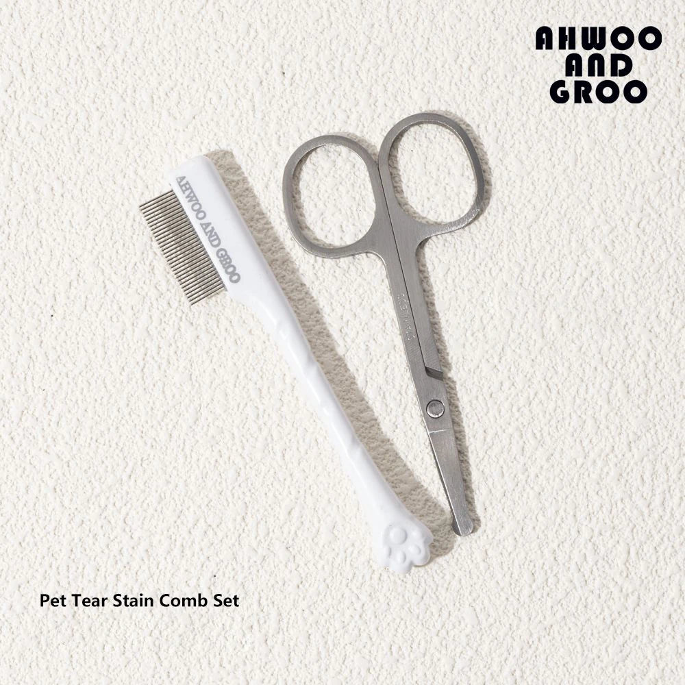 Facial Cleaning Comb, Removes Tear Stains, Eye-poop, with Repair Scissors