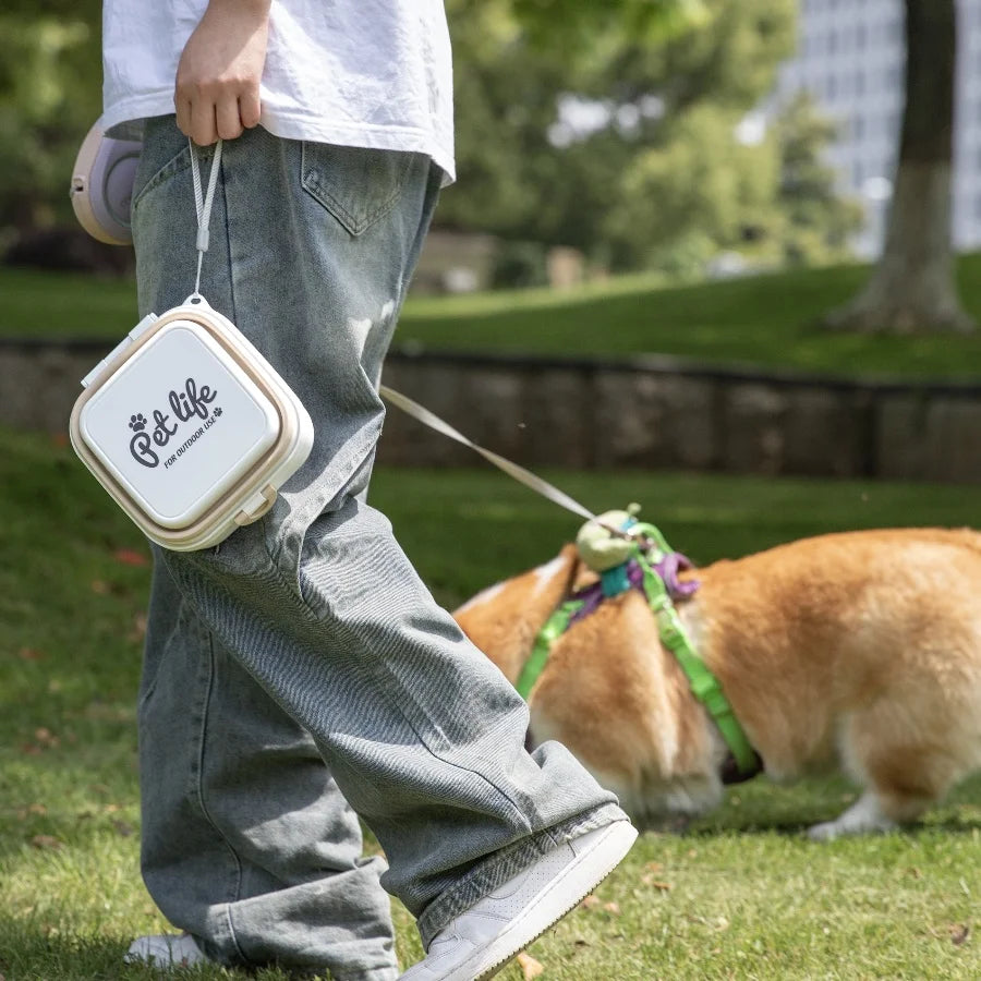 Portable Folding Pet Bowls - Outdoor Dog Feeder for Travel