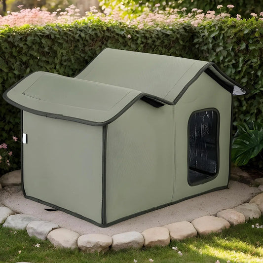Winter Outdoor House For Feral Cats, Dogs Weatherproof Shelter