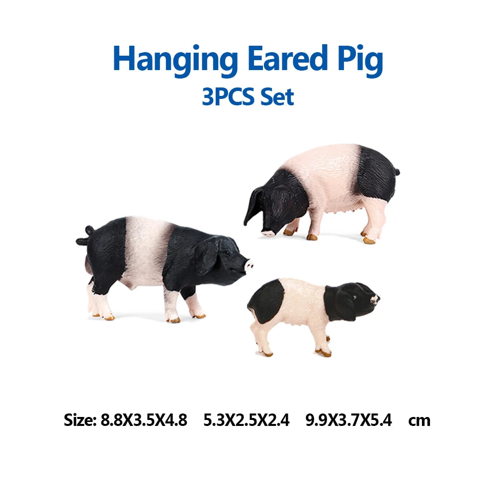 Toy Animals Figures Pig Sows Piglets Wild Boar Warthog Models Farm Animal figurines Action Figure Kids Gifts Children Toys Games