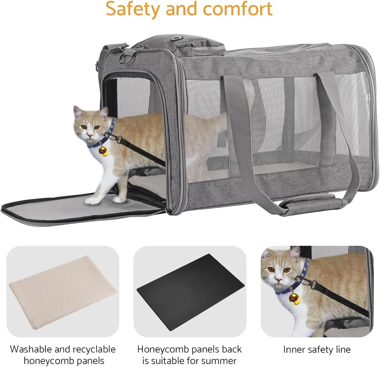 Airline Approved Carrier, Breathable, Removable Support Board