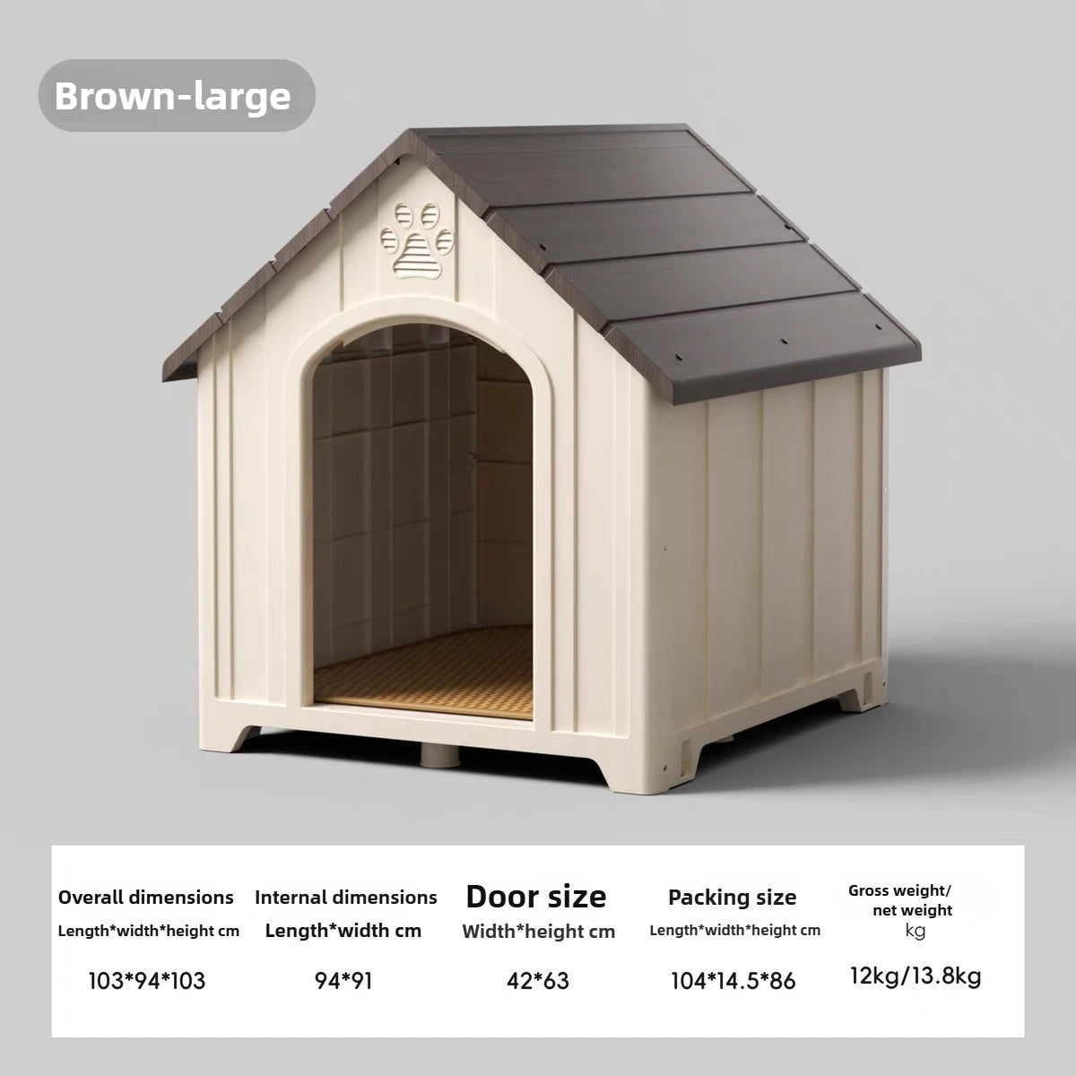 Dog House Outdoor Kennel Waterproof and Sun-proof