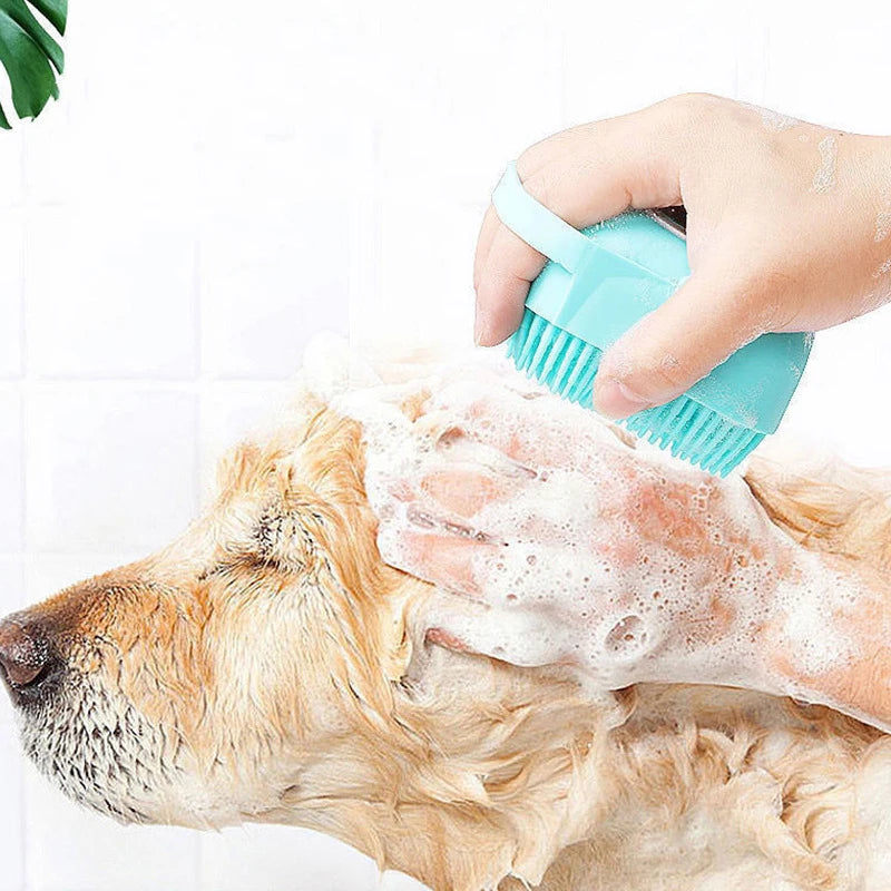 Bathing Brush Soft Silicone Massager Shower Gel Dog Cat Cleaning Comb