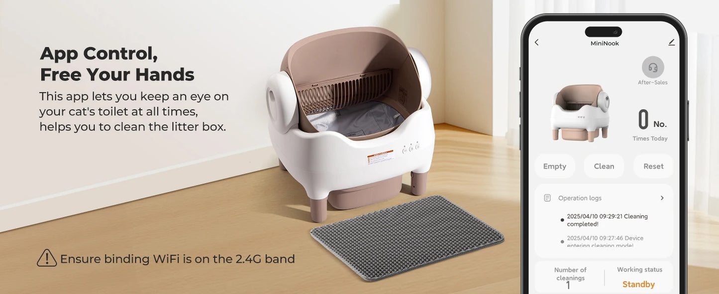 Self Cleaning Litter Box, with APP Control, Odor-Free