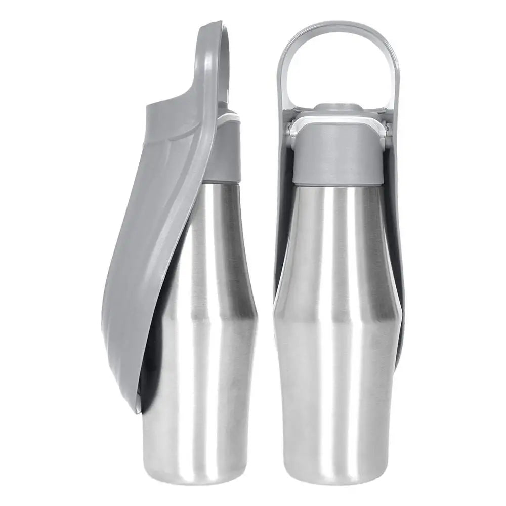 27 oz Stainless Steel Travel 2 In 1 Water Bottle/Bowl For Travel ,Outings, Camping