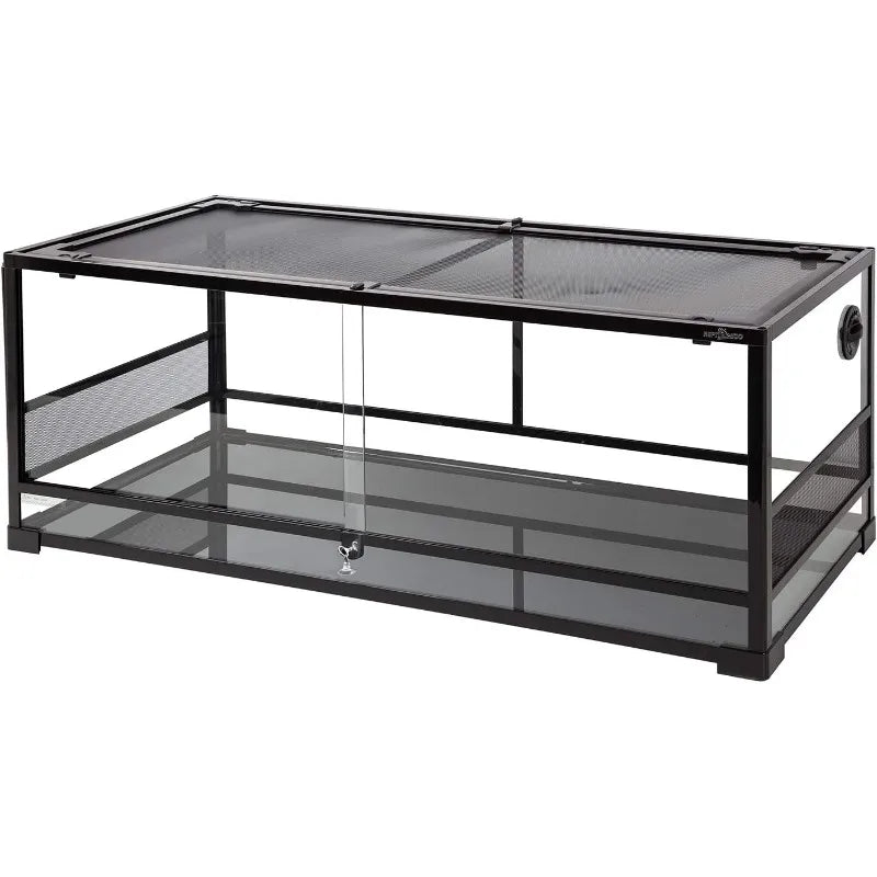 67 Gallon, Reptile, Upgrade Glass Front Opening Sliding Door, Screen Ventilation