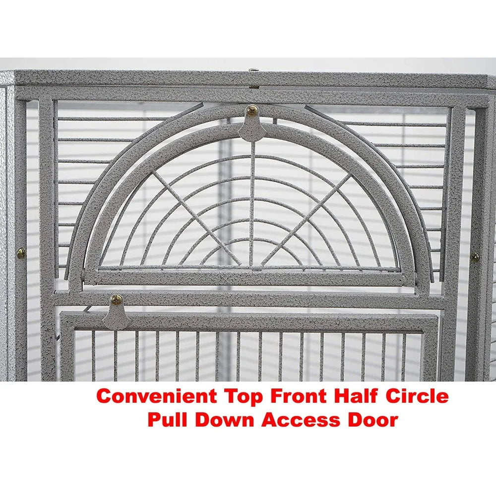 Corner Flight Bird Parrot Breeding Cage 63.5inch Wrought Iron