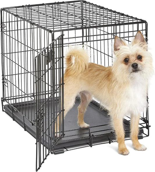 Crate with Divider Panel, Leak-Proof – Metal Wire , Small Breeds
