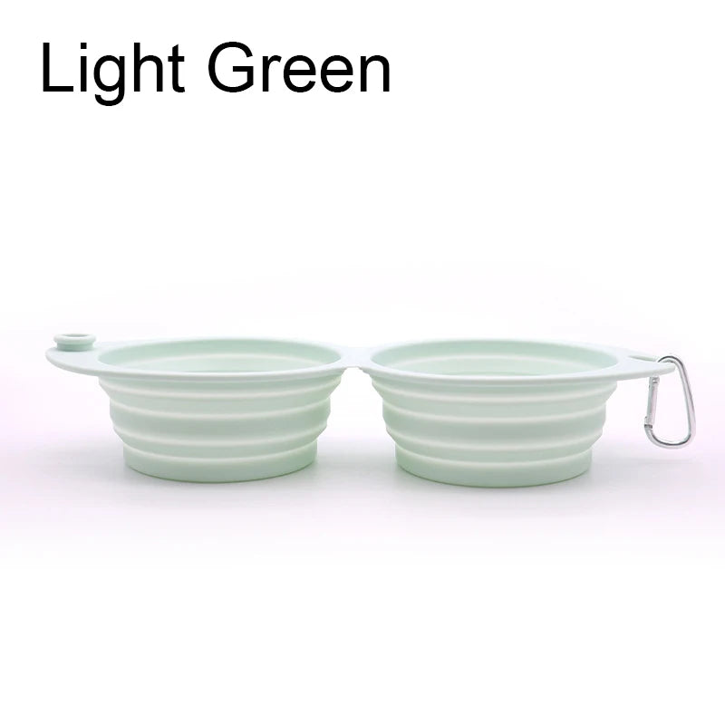 Pet Travel Drinking Bowl Feeder Dish Foldable Food Container Healthy Safety