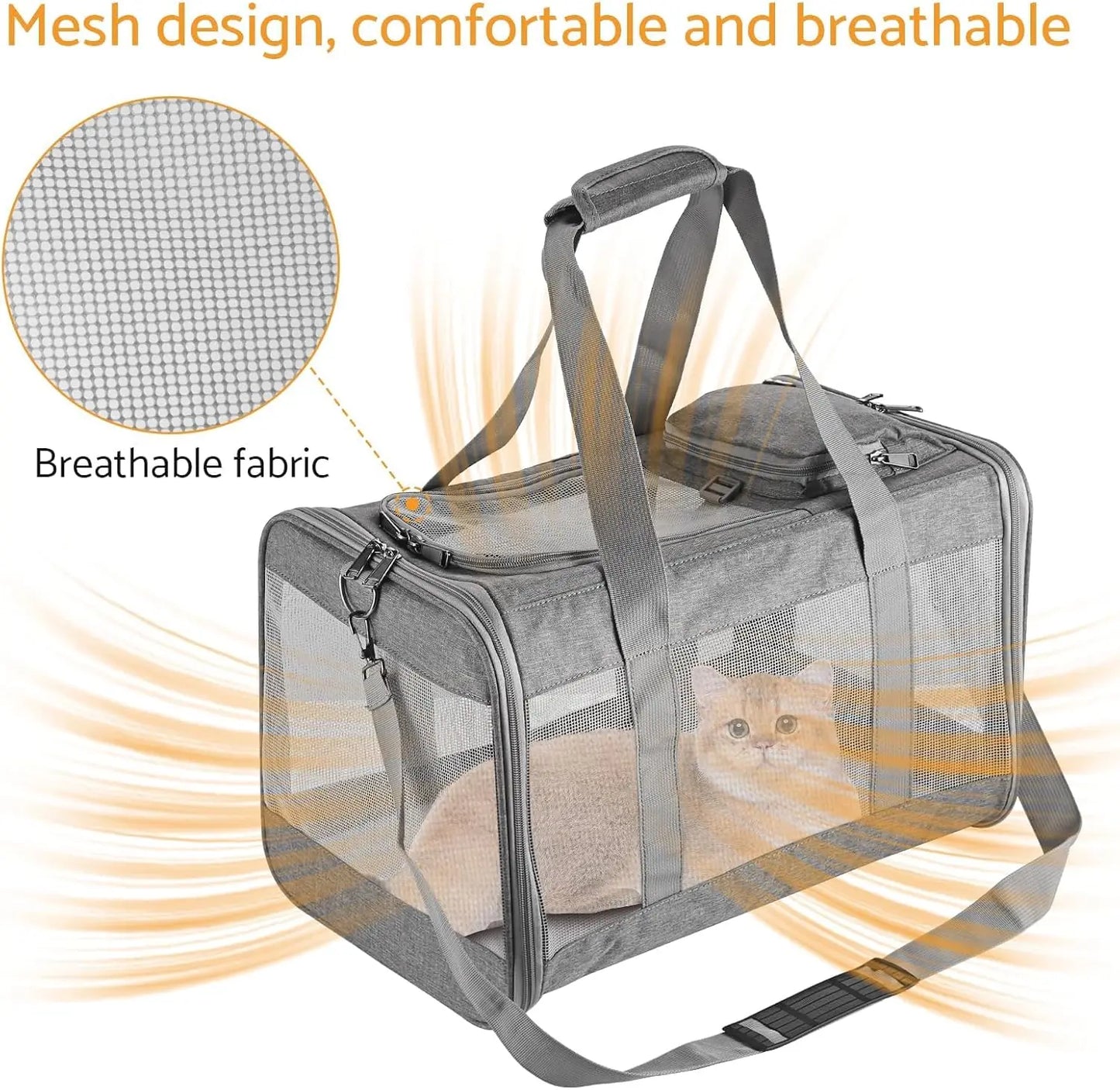 Airline Approved Carrier, Breathable, Removable Support Board
