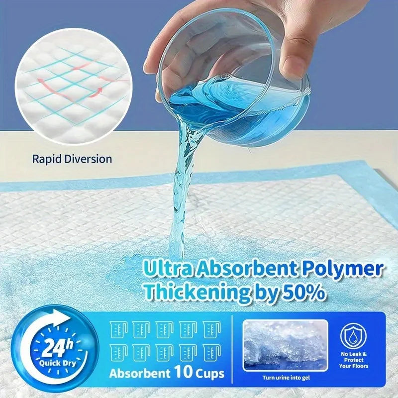 "Puppy Pee Pads 23.6"x23.6"-50/100/200/300/400PCS | Super Absorbent & Leak-Proof