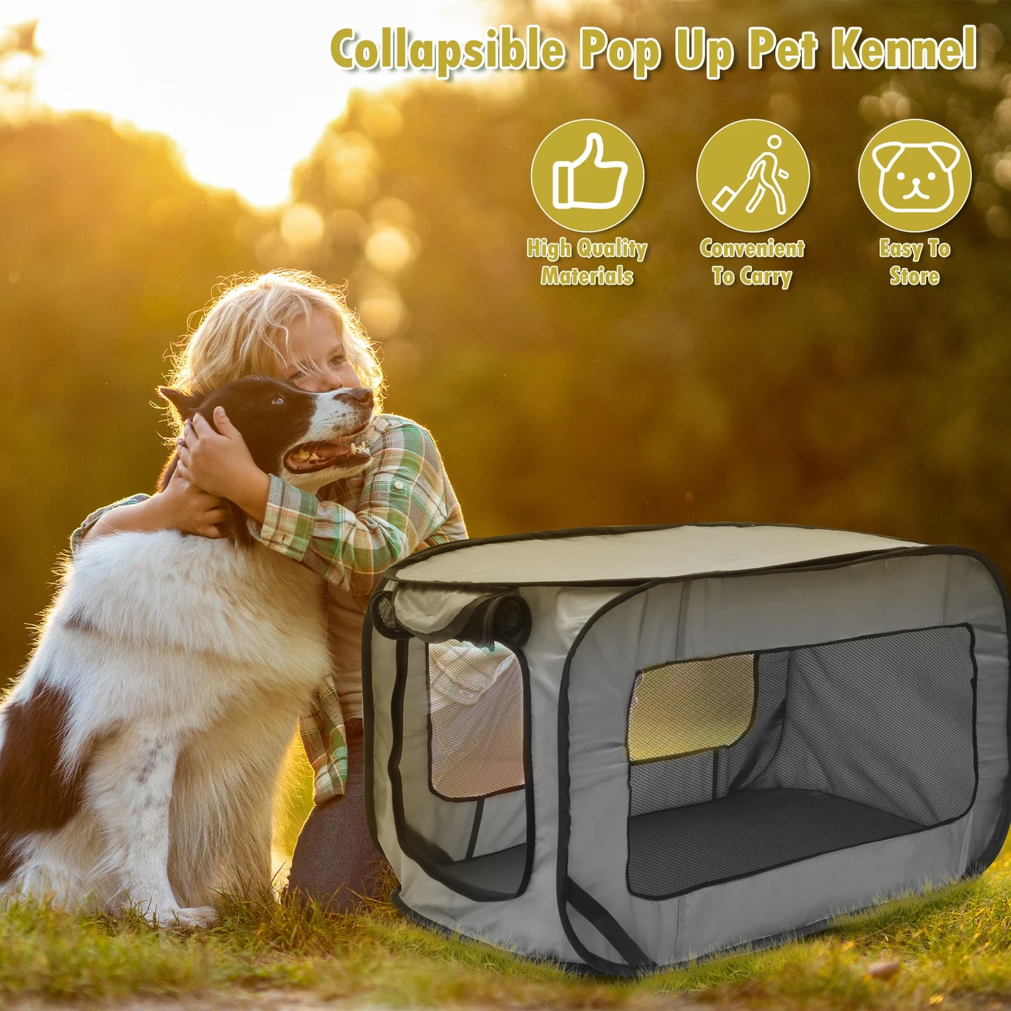 Large Foldable Carrier, Travel Crate/ Kennel