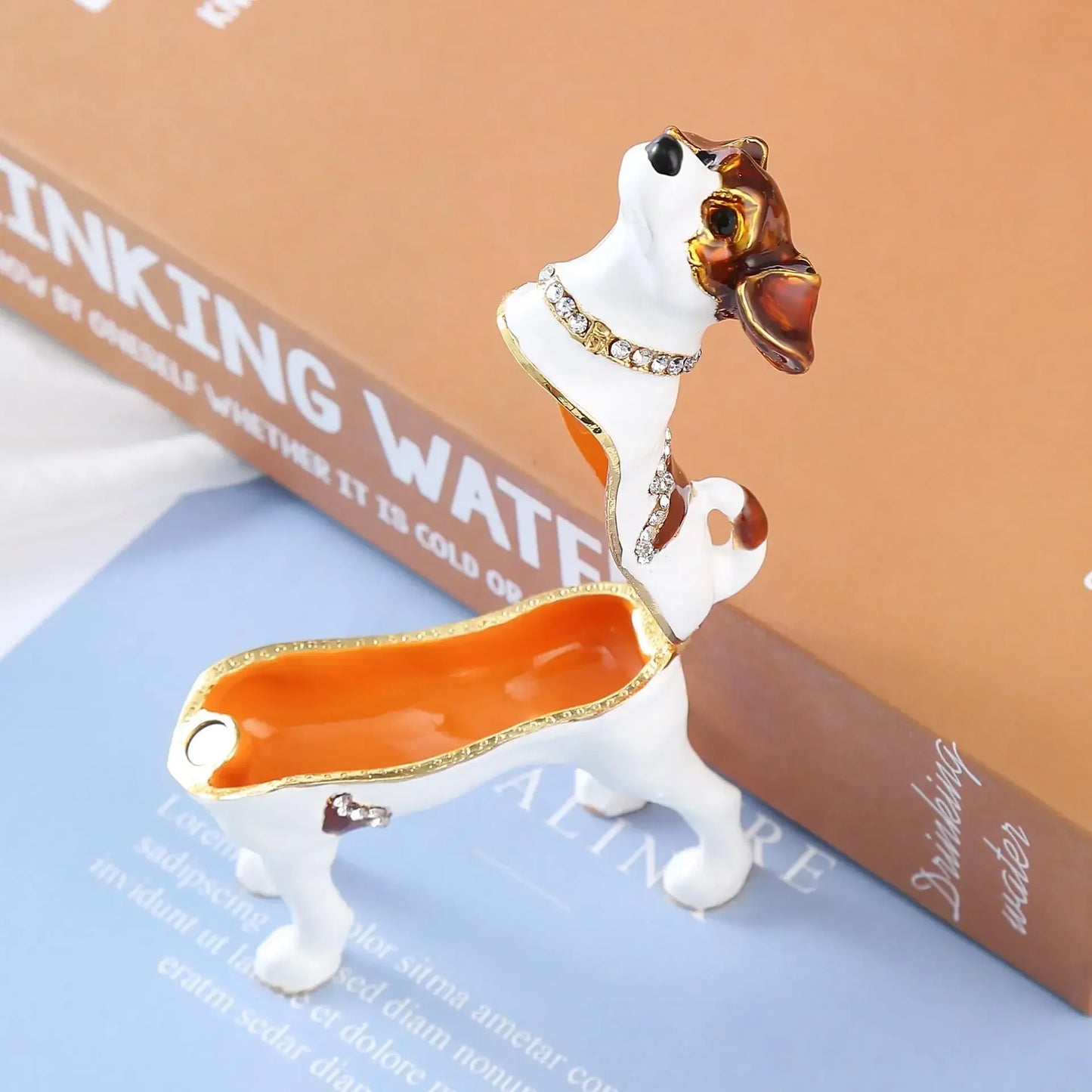 Creative Dog Jewelry Box Inlaid Diamonds Home Decoration