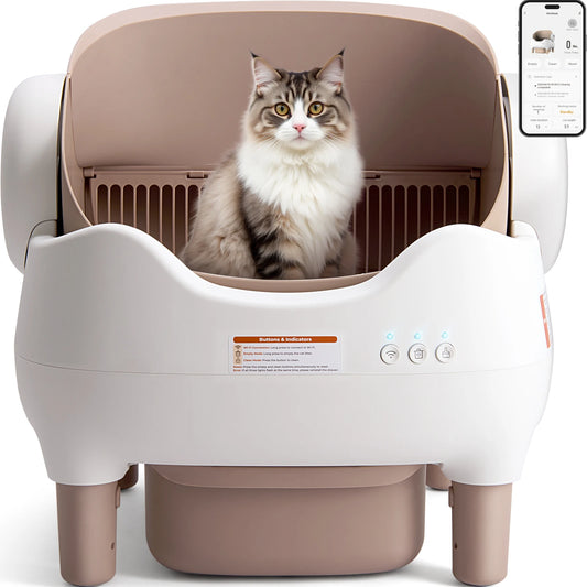 Self Cleaning Litter Box, with APP Control, Odor-Free