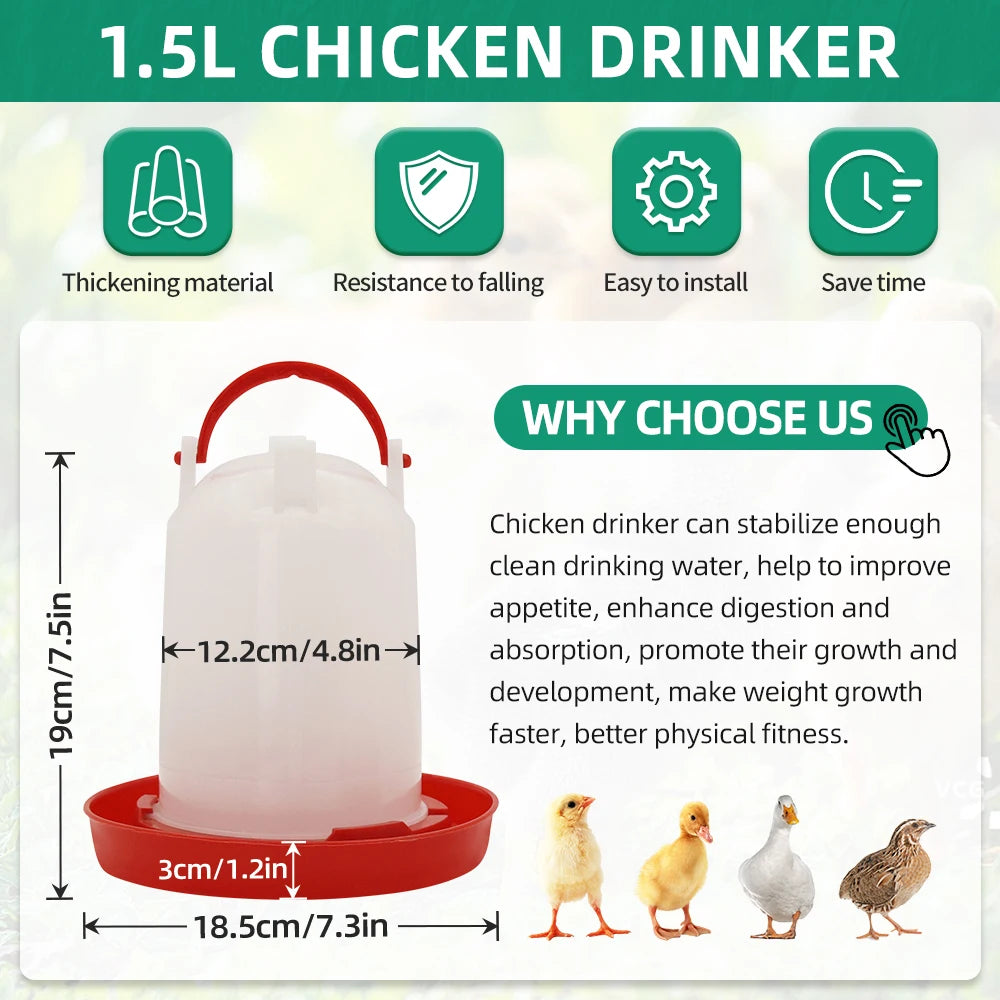 Chicken Poultry Feeder And Waterer Dispenser Automatic