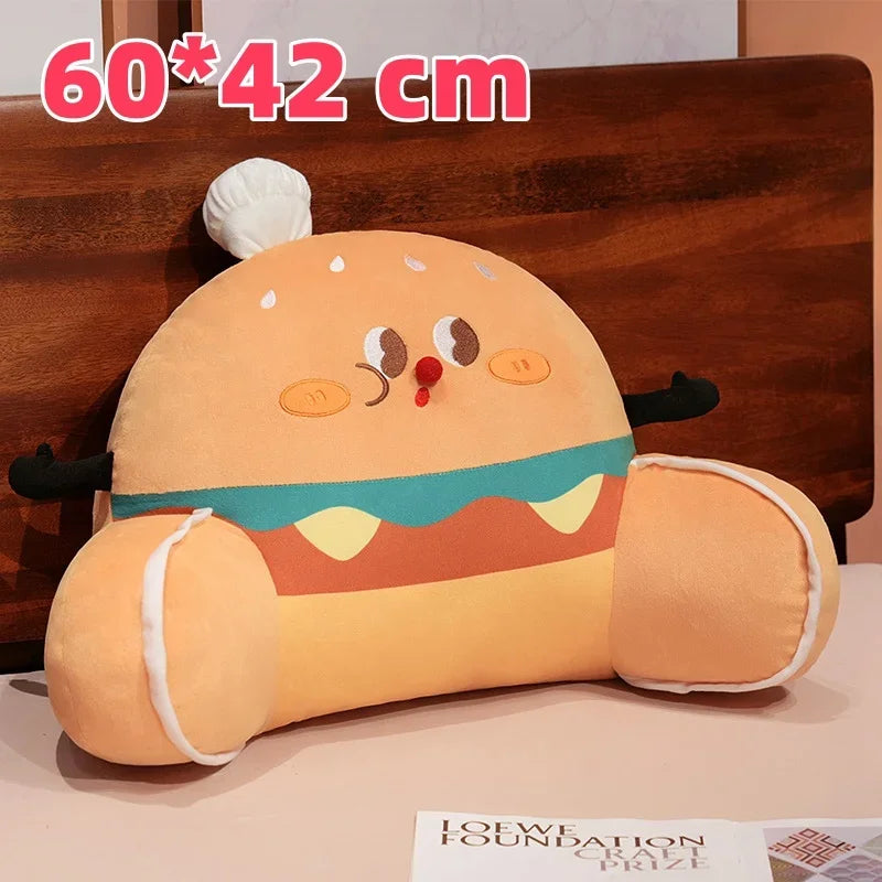 Cartoon Hamburger Chicken Leg French Fries Plush Cushion
